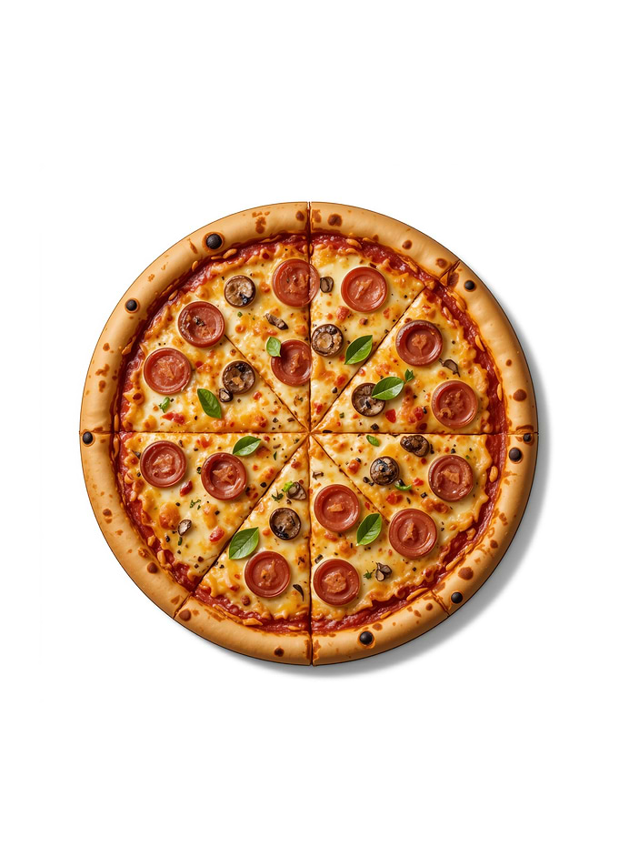 Pepperoni and Mushroom Pizza