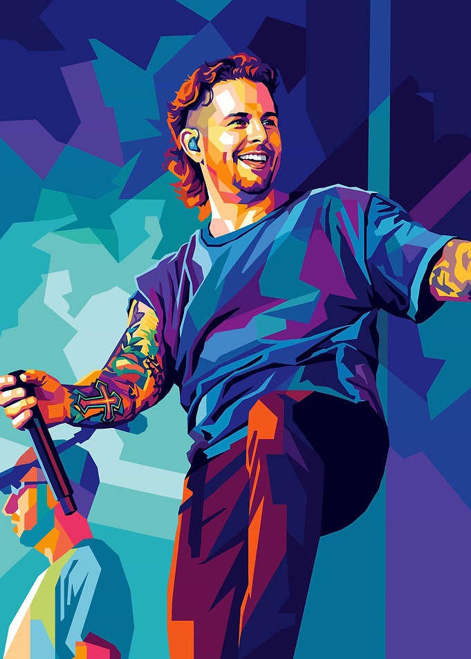 Pop Art Portrait of a Musician
