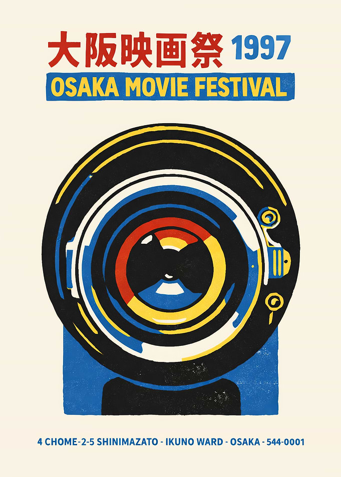 Osaka Movie Festival Vintage Art Print
