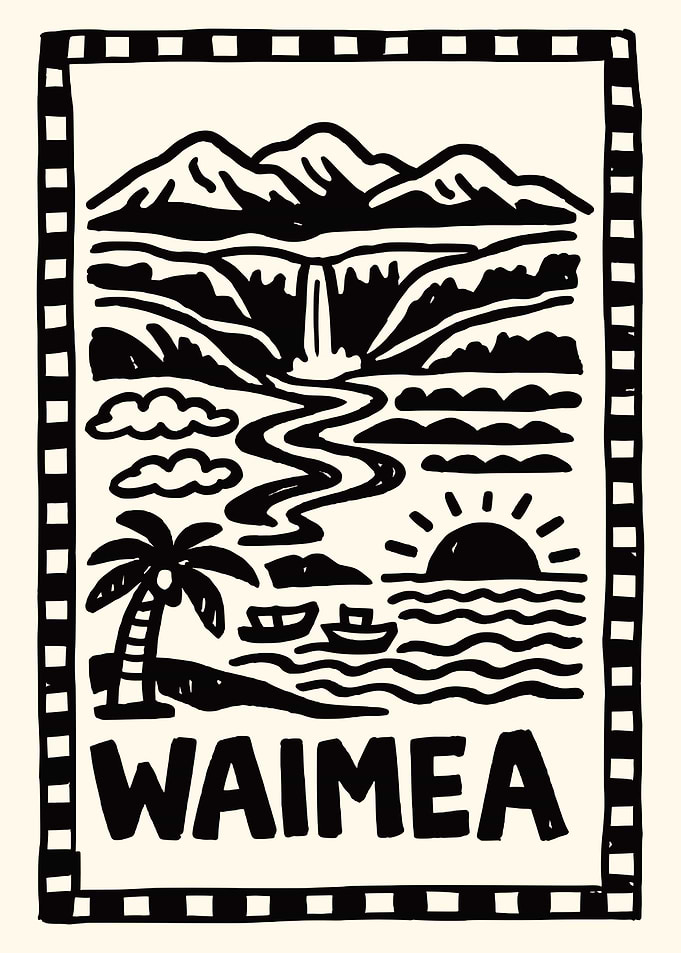 Waimea Hawaii Travel Wall Art