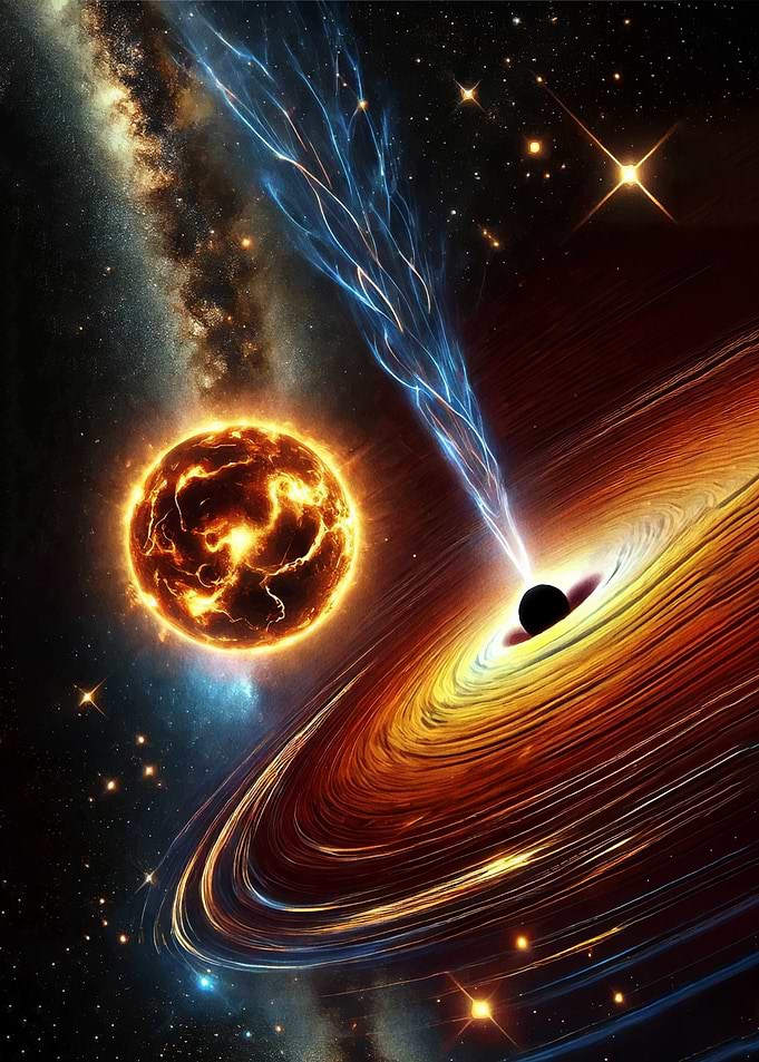 Black Hole Accretion Disk and Star