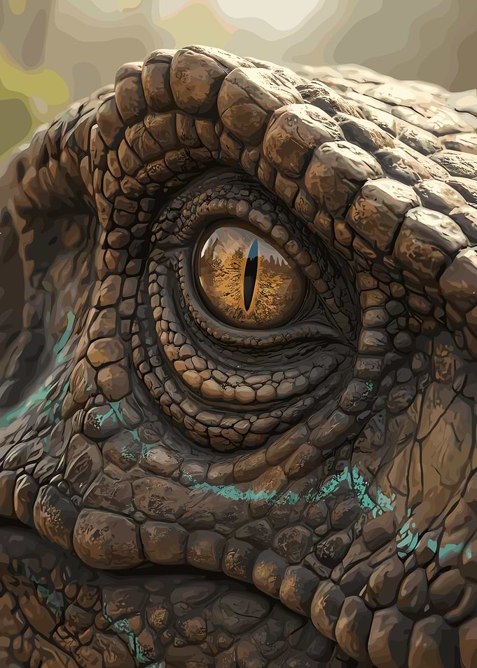 Close-up of a Dinosaur Eye