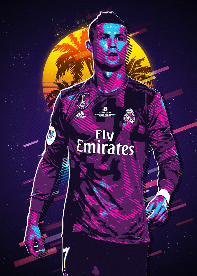 Cristiano Ronaldo Retro Pop Art