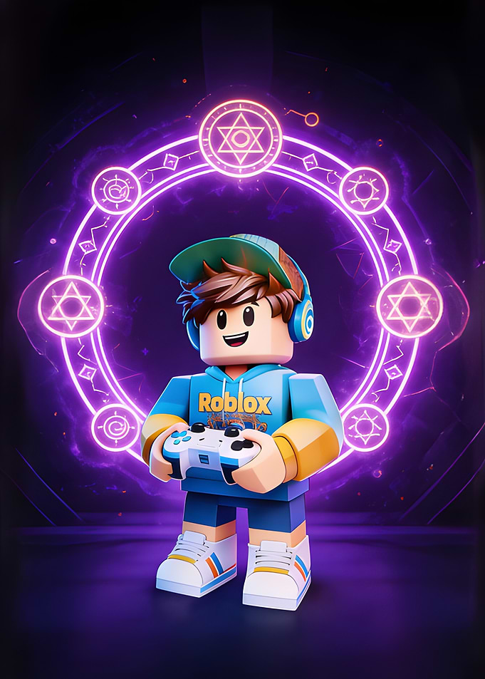 Roblox Gamer with Magic Circle