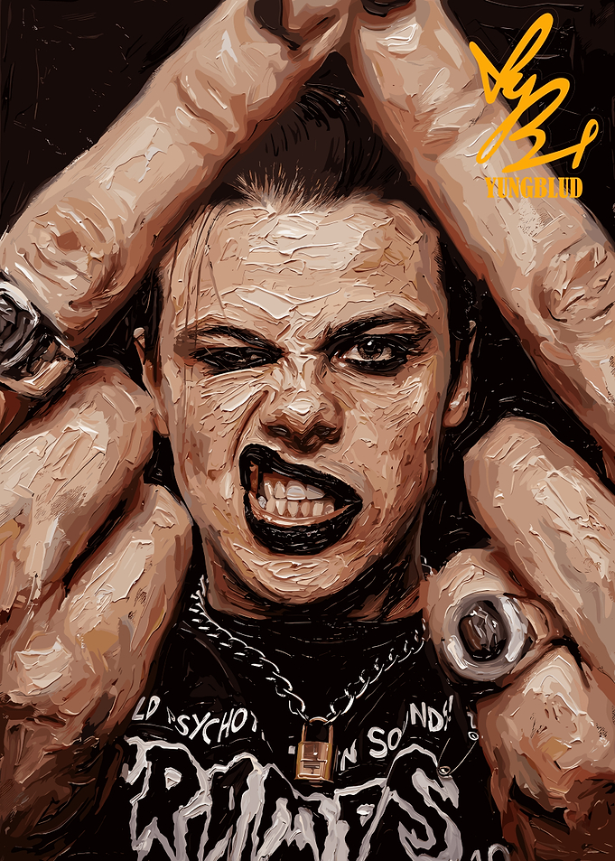 Yungblud Portrait with Hands