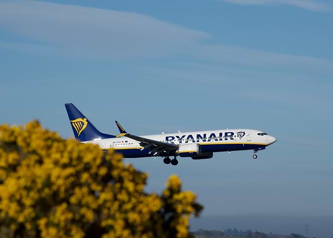 Ryanair Airplane Landing