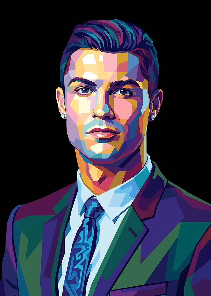 Cristiano Ronaldo Pop Art Portrait