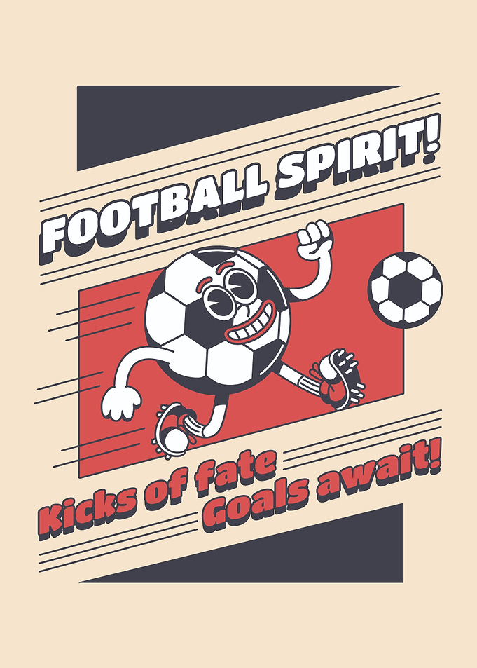Retro Football Spirit Poster