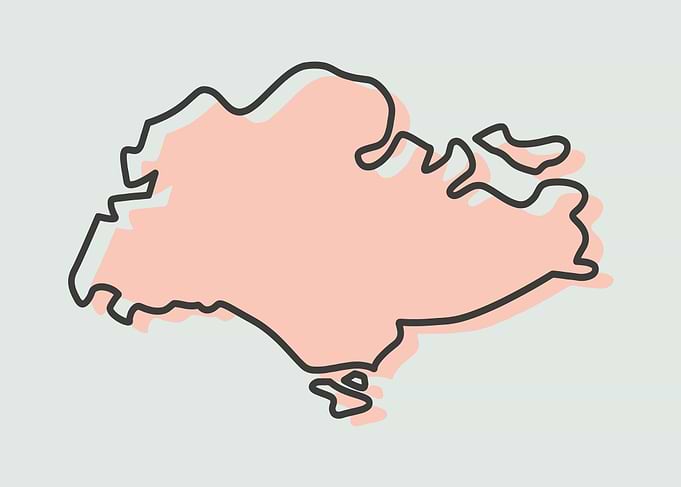 Singapore Map Outline