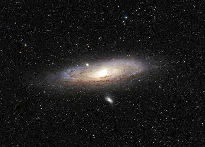 Andromeda Galaxy in Space