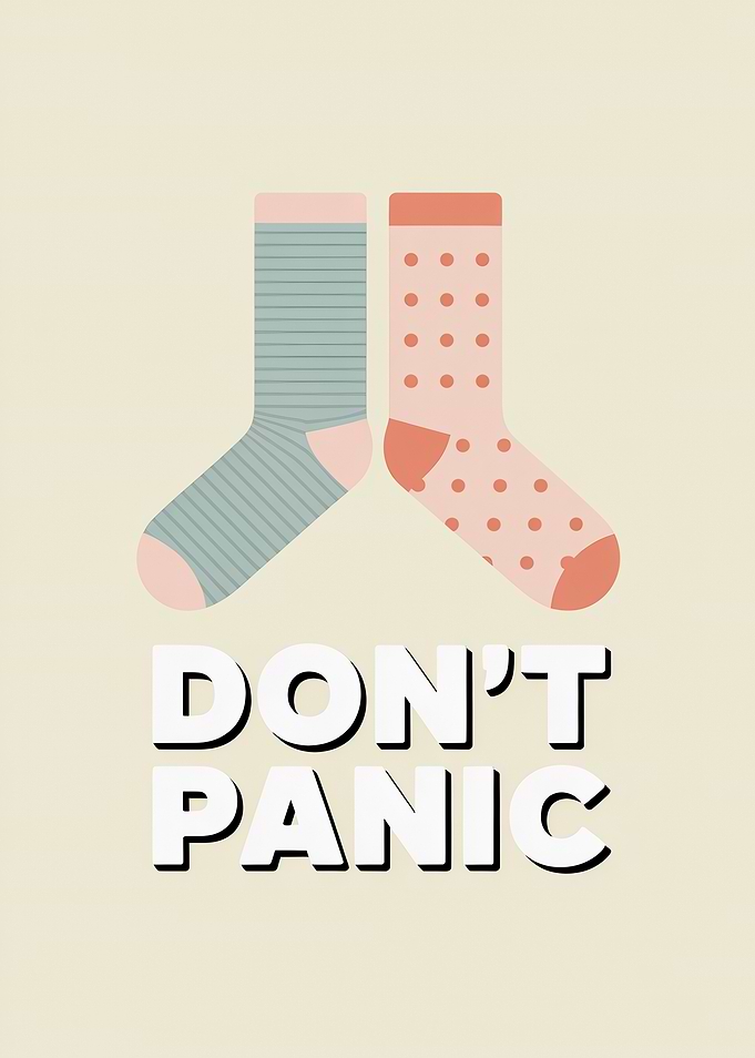Don't Panic Socks
