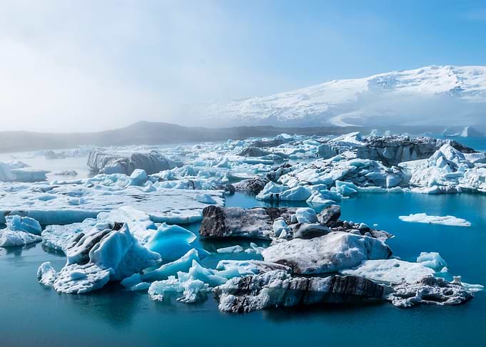 Glacier Lagoon with Icebergs