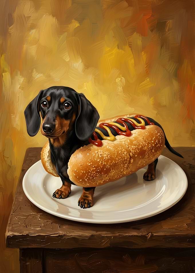 Dachshund in a Hot Dog Bun