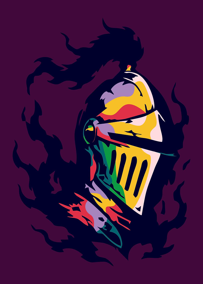 Knight in Pop Art Style