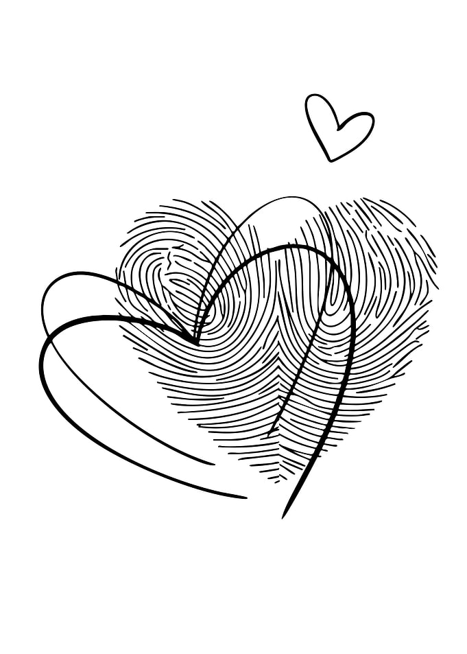 Fingerprint Heart Art