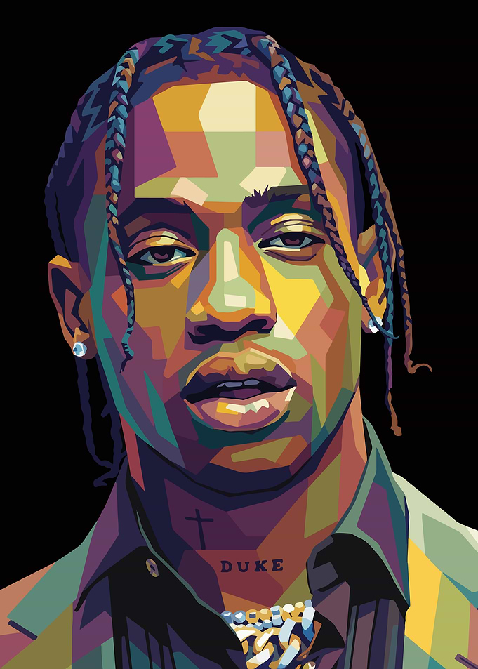 Travis Scott Pop Art Portrait