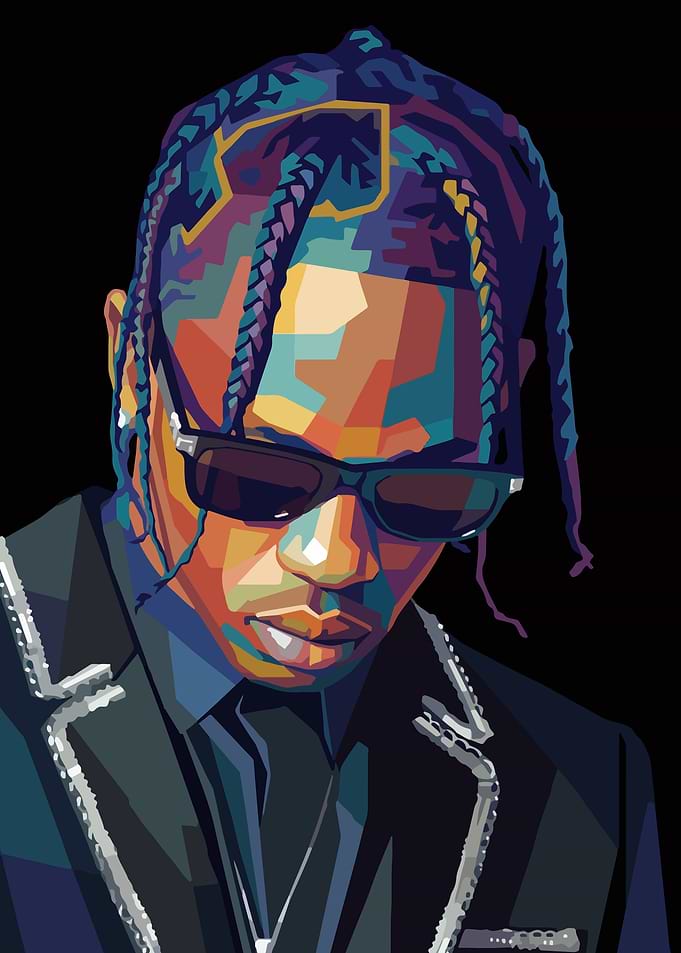 Travis Scott Pop Art Portrait
