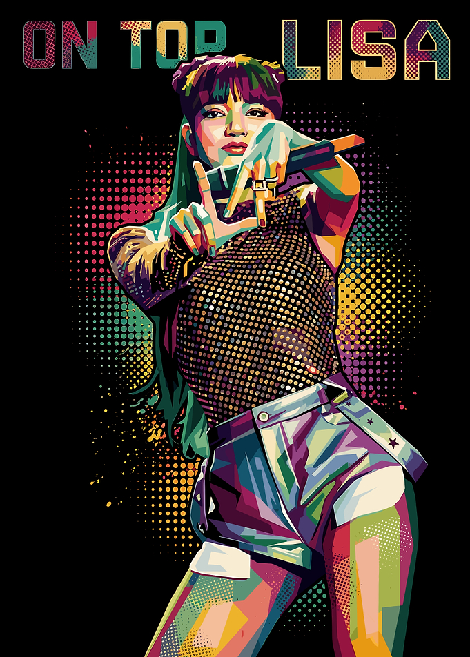 Pop Art Lisa with Microphone