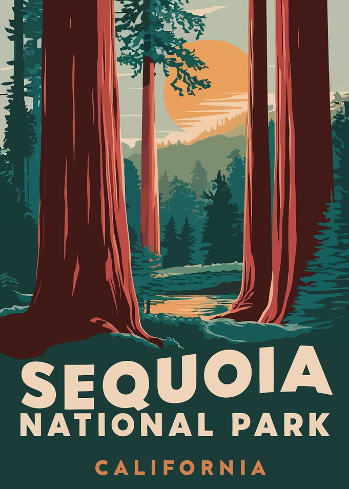 Sequoia National Park Vintage Poster