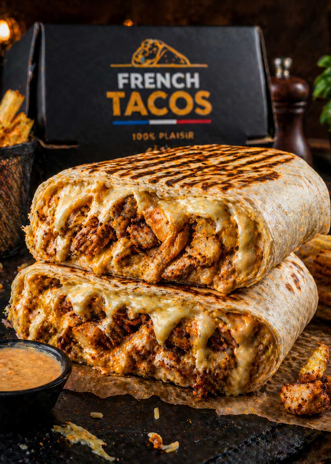 Delicious French Tacos with Fries