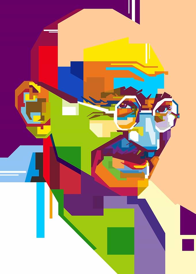 Mahatma Gandhi WPAP Pop Art Portrait