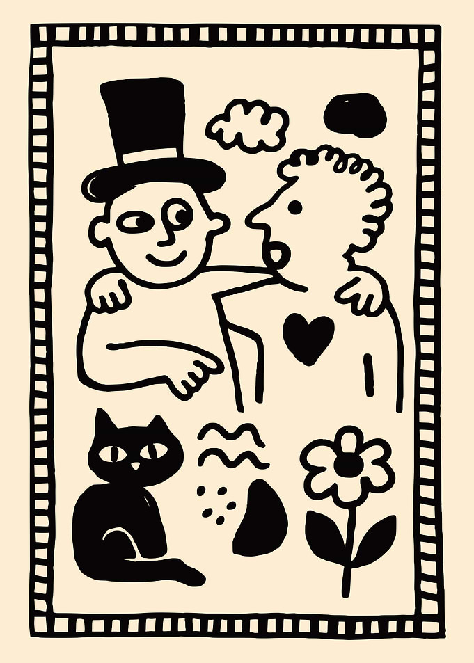 Whimsical Friends Poster Print