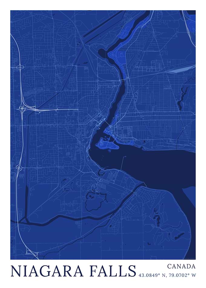 Niagara Falls Map Blueprint