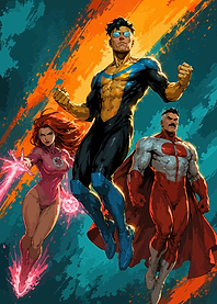 Invincible and allies in action