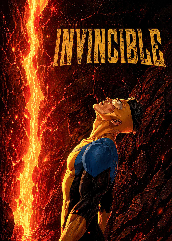 Invincible Looking Up at Lava