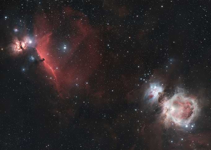 Horsehead Nebula and Orion Nebula