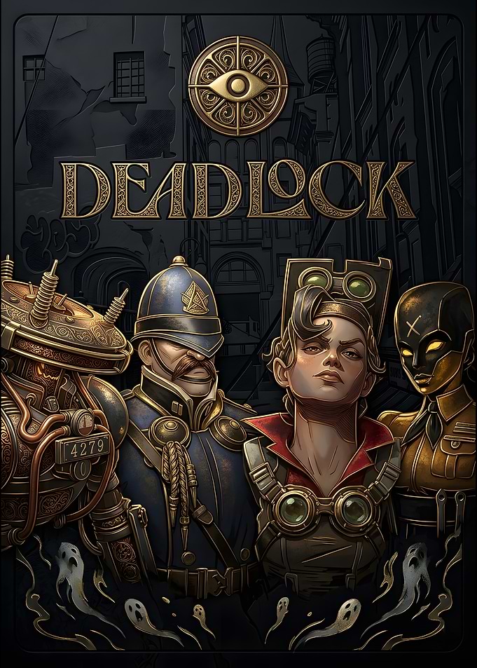 Deadlock Steampunk Characters and Logo