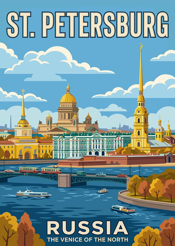 St. Petersburg Travel Poster