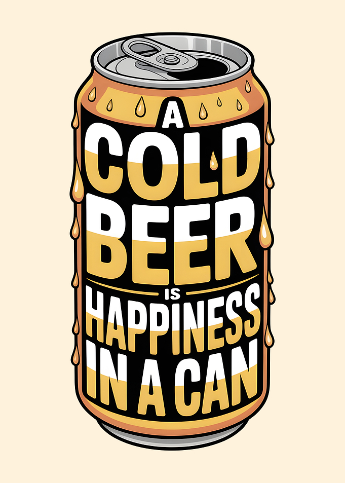 Cold Beer Happiness in a Can