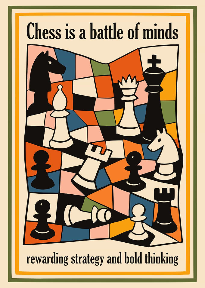 Chess is a battle of minds poster