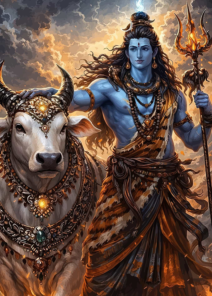 Lord Shiva with Nandi Bull