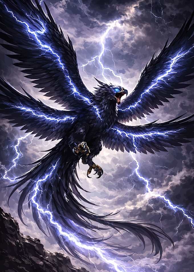 Thunderbird with Lightning Wings