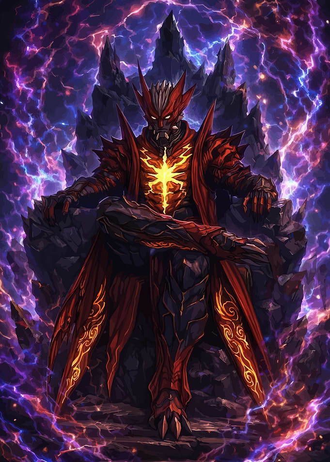 Demonic King on Throne