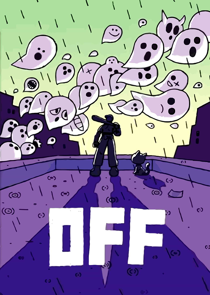 OFF Game Poster with Character and Ghosts