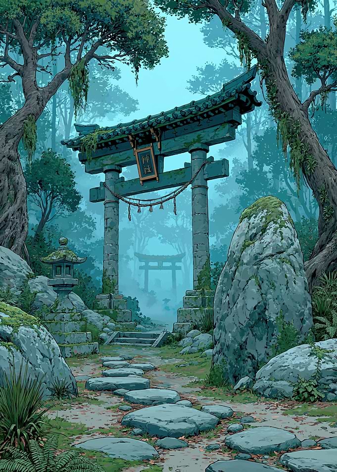 Misty Forest Torii Gate