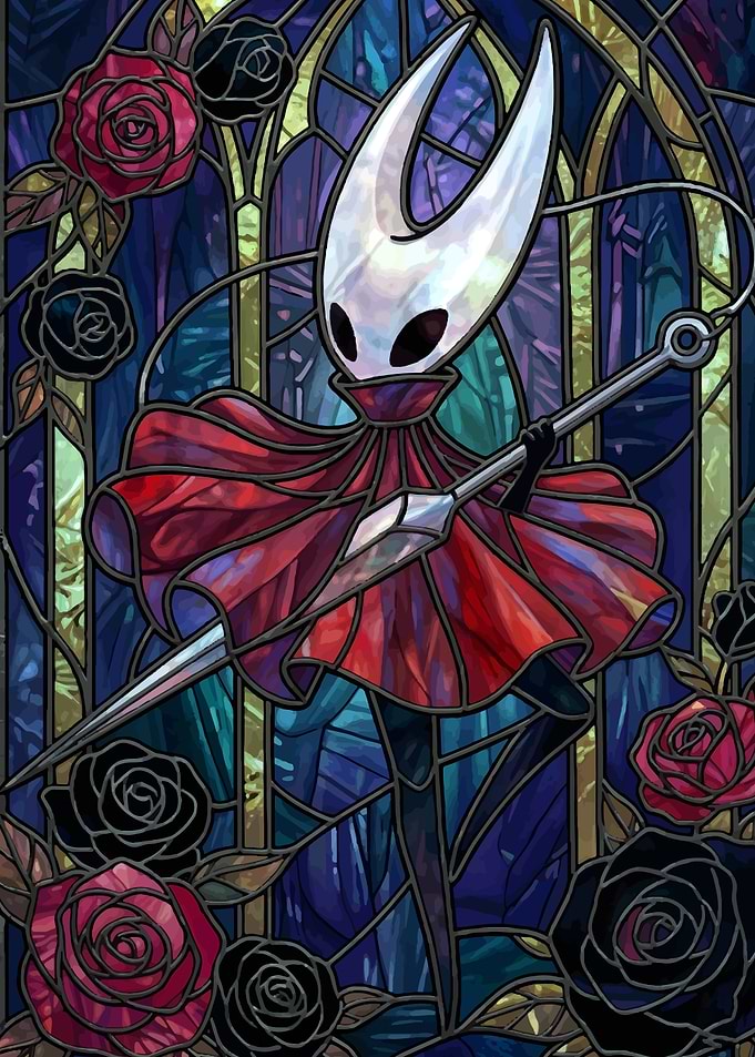 Hornet in Stained Glass Style