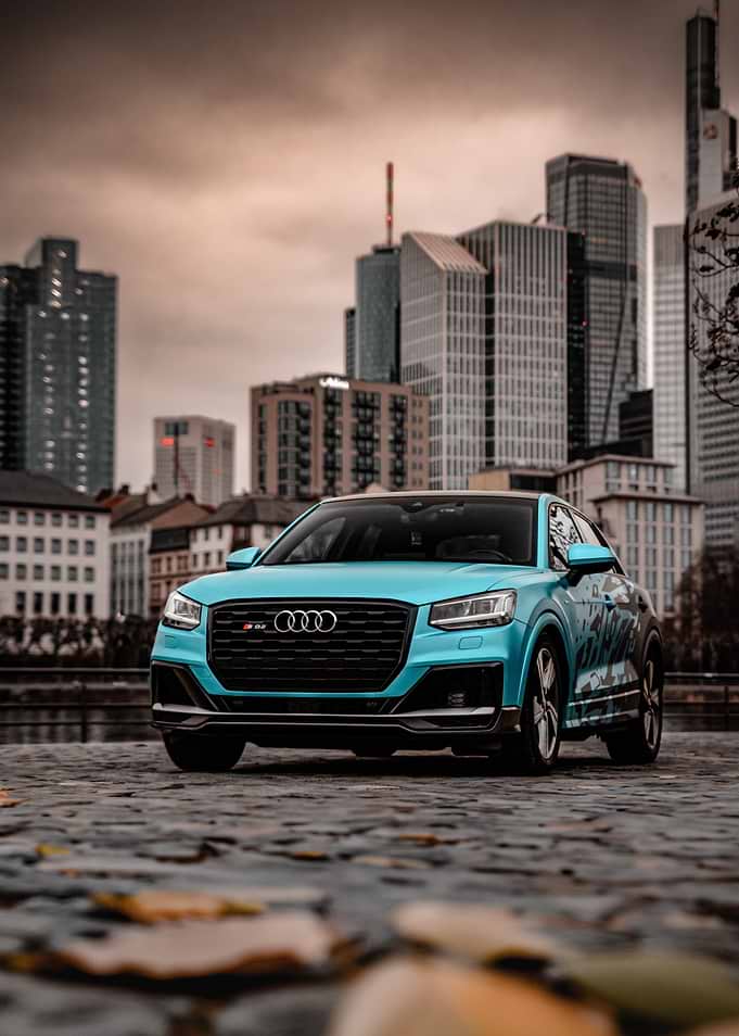 Audi Q2 in Cityscape