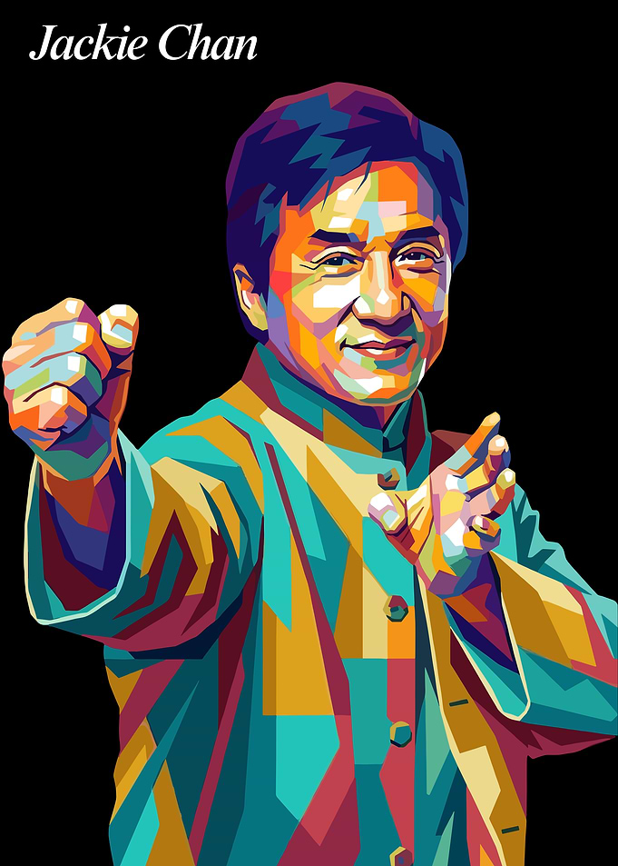 Jackie Chan Pop Art Portrait