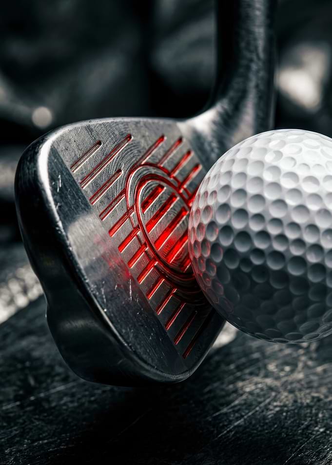 Golf Club and Ball Close-up