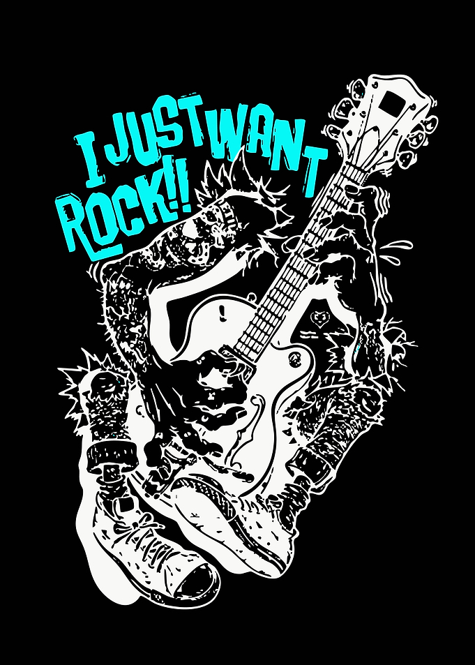 Punk Rocker with Guitar