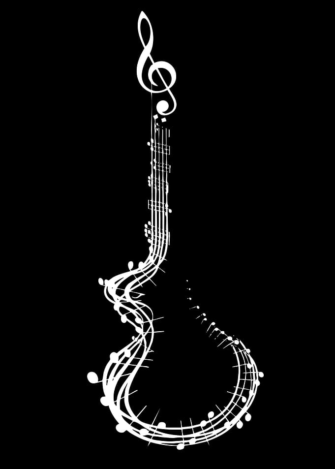 Musical Guitar Silhouette