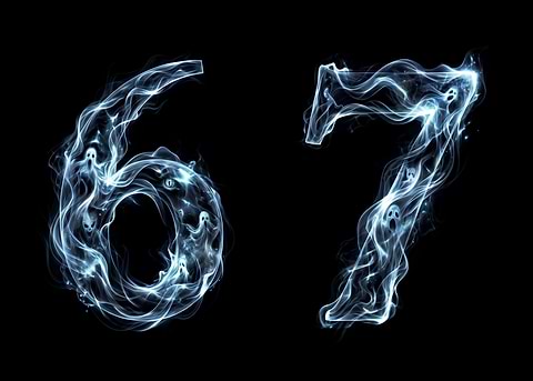 Ghostly Smoke Numbers 6 and 7 — metal poster wall art