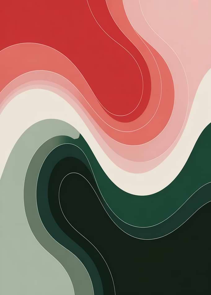 Abstract Wavy Color Layers