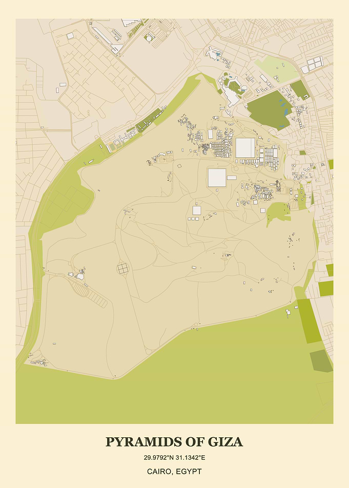 Map of the Pyramids of Giza