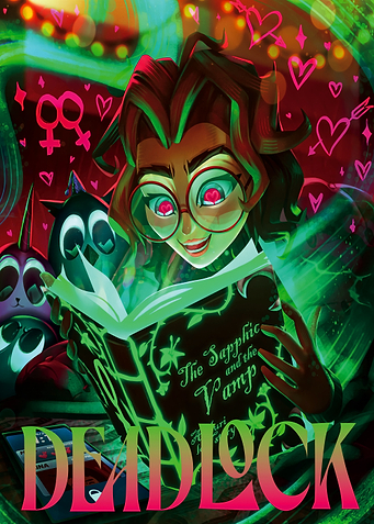 Deadlock Book Cover with Characters
