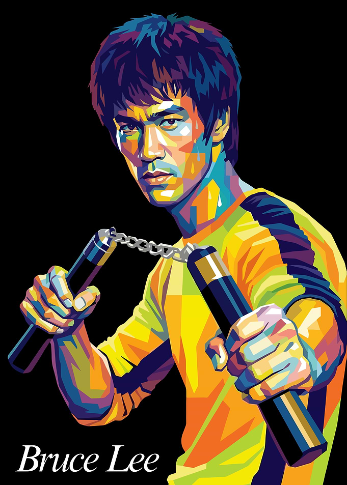 Bruce Lee Pop Art Portrait